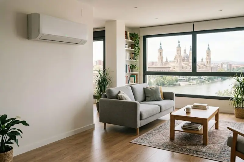 Instalación de aire acondicionado Fujitsu en una vivienda de Zaragoza
